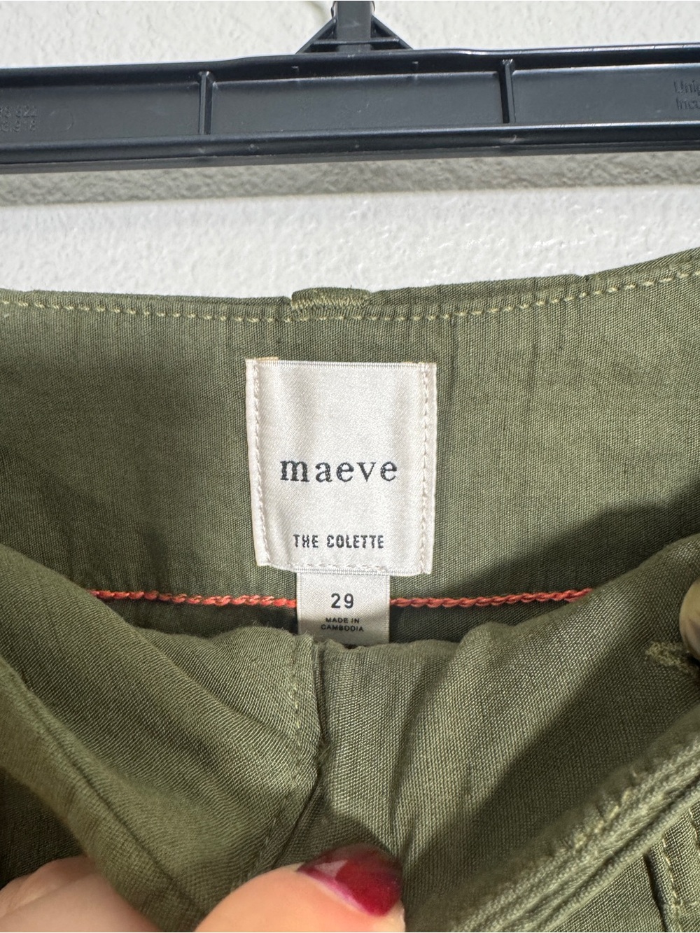 Maeve The Colette Wide Leg Pants in Olive Green - 29 - Picture 5 of 5